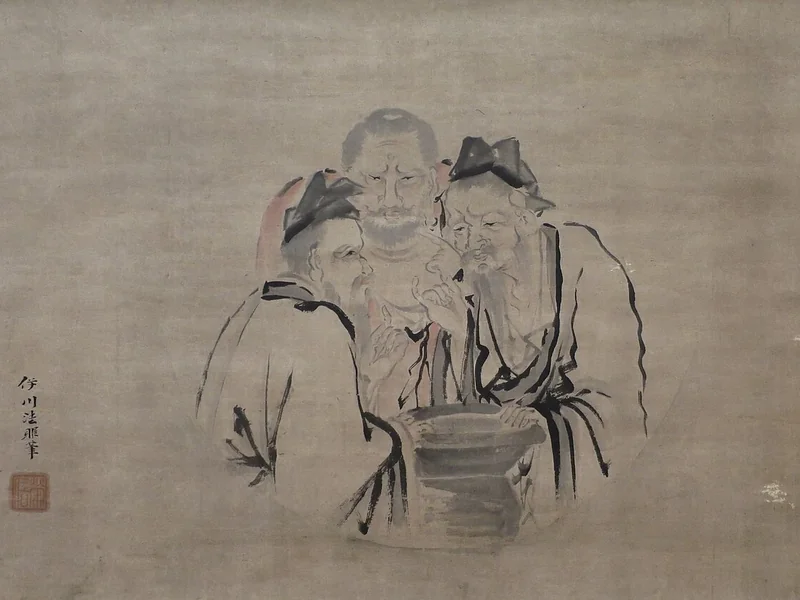 1775-Kanō Naganobu - I tre assaggiatori di aceto